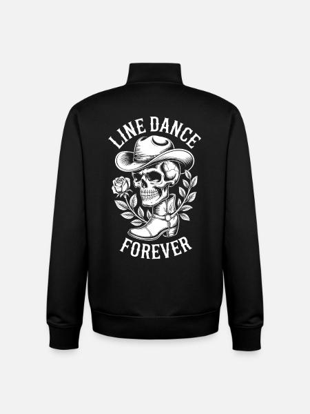 Line Dance Forever Skull Western - Unisex Organic Zip Sweatshirt by Stanley/Stella - black