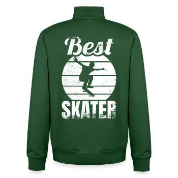 Bester Skater - Unisex Organic Zip Sweatshirt von Stanley/Stella - Flaschengrün - Hinten - AI Model Male 185 dark (185cm)