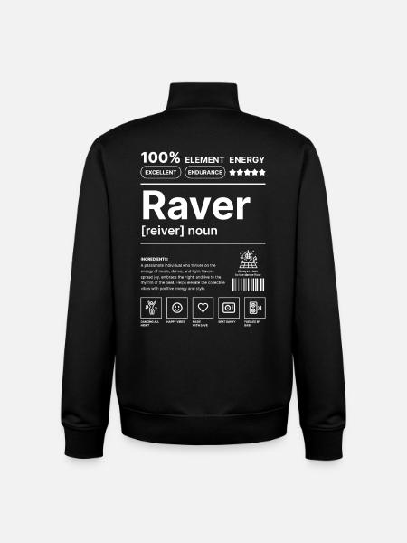 Raver-Lebensstil Weiß - Unisex Organic Zip Sweatshirt von Stanley/Stella - Schwarz