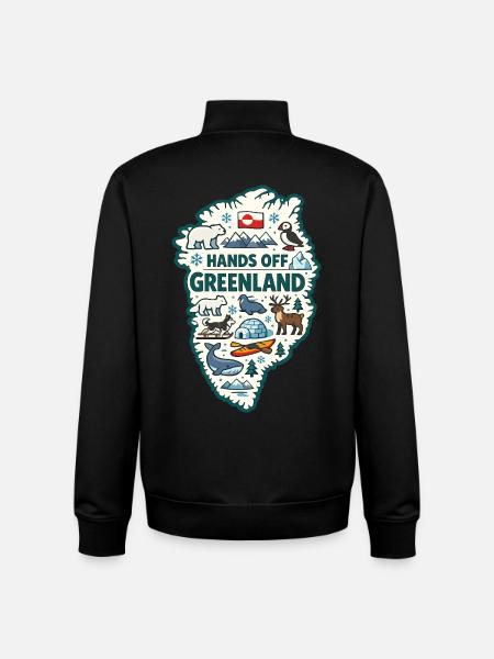 Hænderne væk fra Grønland Europa Solidaritet - Stanley/Stella unisex sweatshirt med lynlås i økologisk - sort