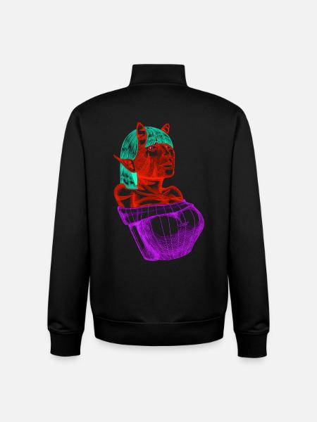 Crimson Demon - Unisex Organic Zip Sweatshirt by Stanley/Stella - black