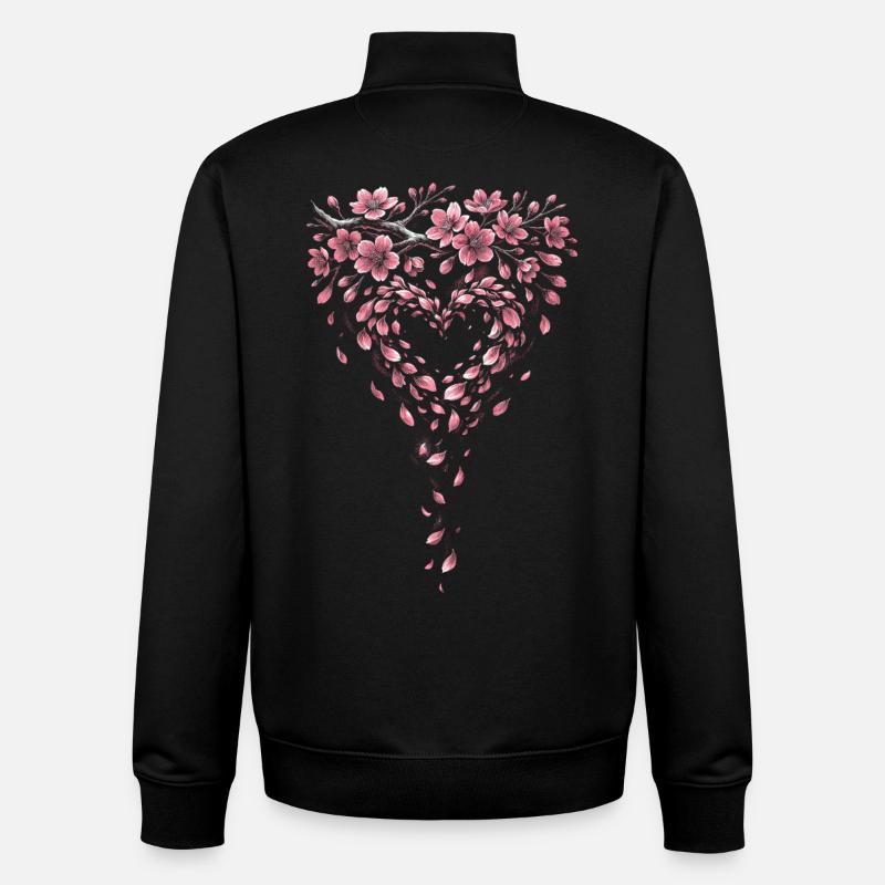 Kirschblüten Sakura Kirschblüte - Unisex Organic Zip Sweatshirt von Stanley/Stella - Schwarz
