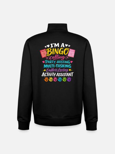 Animation Assistant Bingo Activities Gift - Unisex Organic Zip Sweatshirt by Stanley/Stella - black