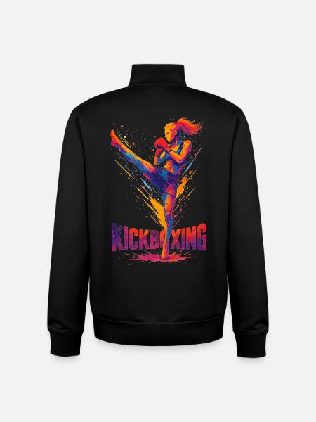 Kickboxer Graphic Design : Brute & Strong - Sweat zippé unisexe en coton bio Stanley/Stella - noir
