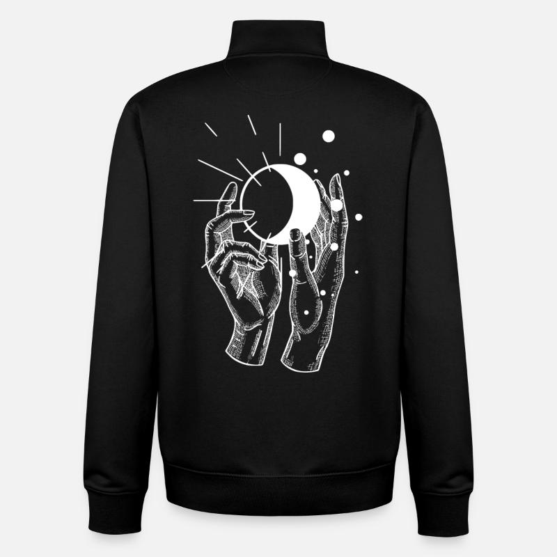 Sonnen Hand - Unisex Organic Zip Sweatshirt von Stanley/Stella - Schwarz