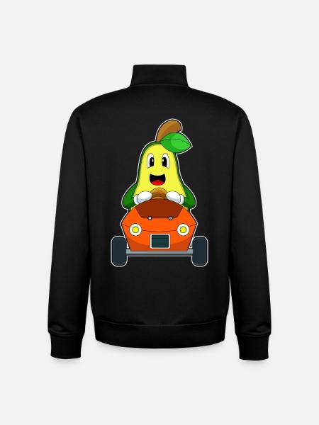 Avocado Car - Unisex Organic Zip Sweatshirt by Stanley/Stella - black