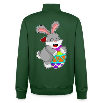 Rabbit Egg - Unisex Organic Zip Sweatshirt by Stanley/Stella - bottle green - Back - AI Model Male 185 dark (185cm)