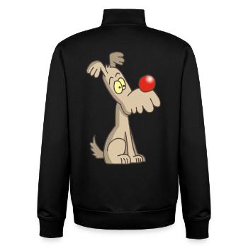 Lustiger und niedlicher Hund - Unisex Organic Zip Sweatshirt von Stanley/Stella - Schwarz - Hinten - AI Model Male 185 light (185cm)