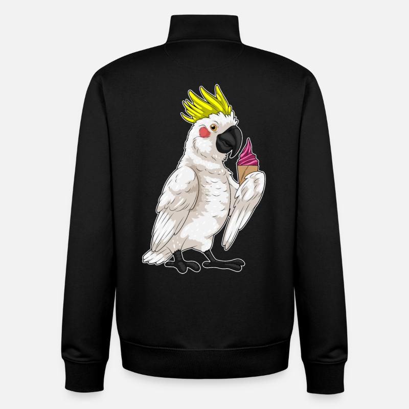 Papagei Waffeleis - Unisex Organic Zip Sweatshirt von Stanley/Stella - Schwarz