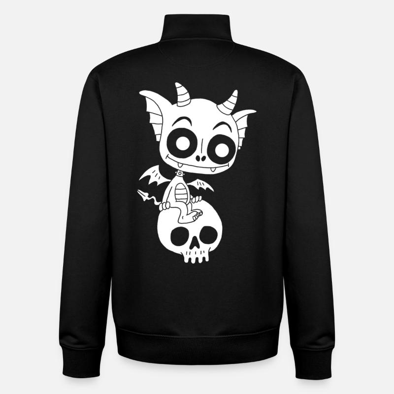 Little White Demon Rests - Unisex Organic Zip Sweatshirt by Stanley/Stella - black