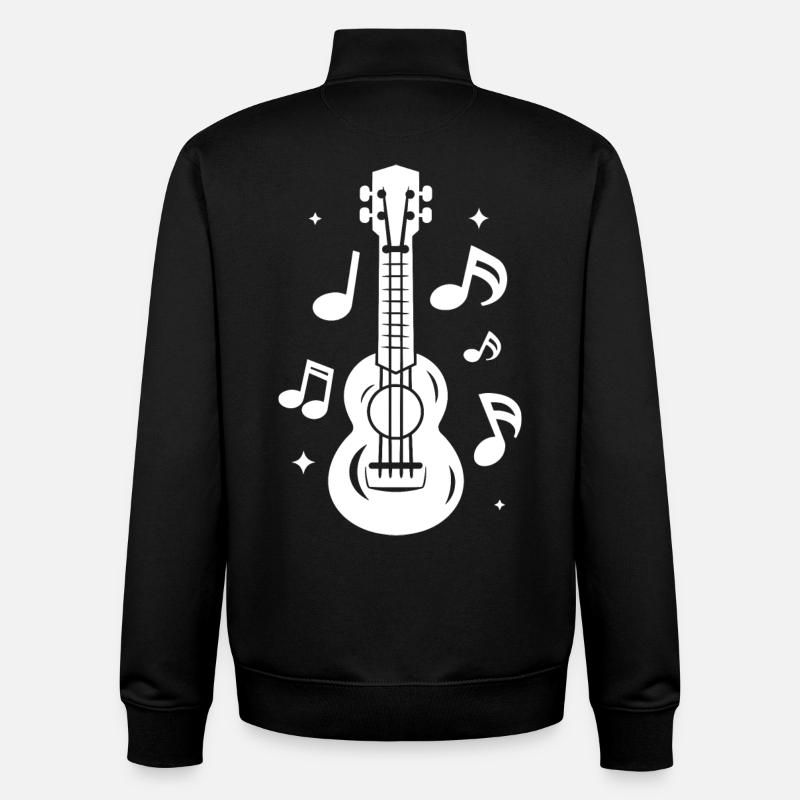 Ukulele - Unisex Organic Zip Sweatshirt by Stanley/Stella - black