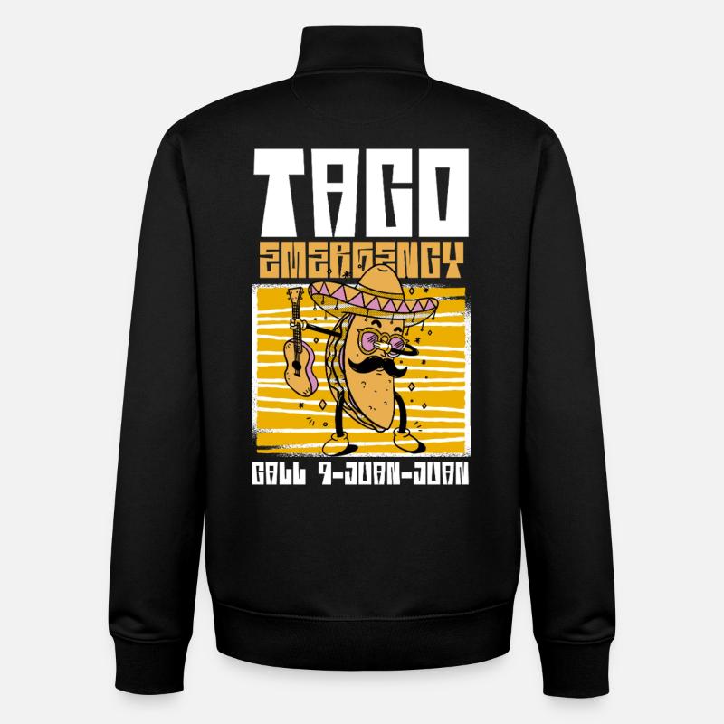 Fête de l'énergie des tacos - Sweat zippé unisexe en coton bio Stanley/Stella - noir
