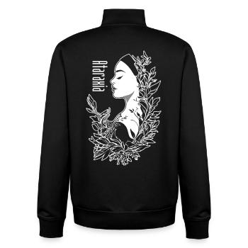 Ataraxia Weiß - Unisex Organic Zip Sweatshirt von Stanley/Stella - Schwarz - Hinten - AI Model Male 185 light (185cm)