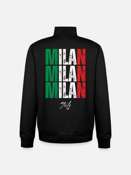 Milan Italy, souvenir of Milan - Unisex Organic Zip Sweatshirt by Stanley/Stella - black