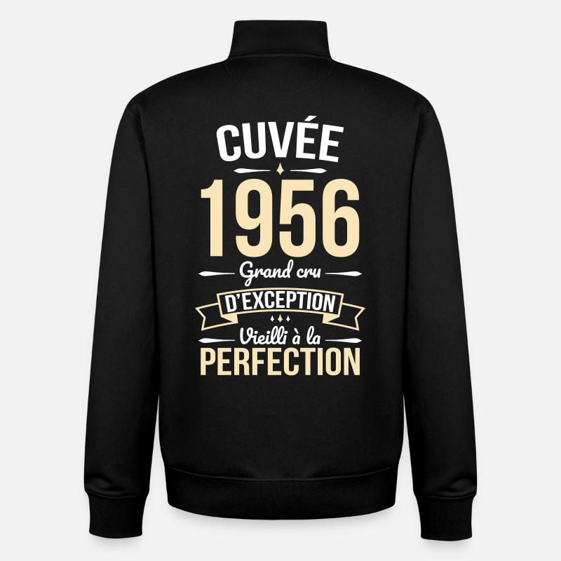 1956 – Perfekt gereift - Unisex Organic Zip Sweatshirt von Stanley/Stella - Schwarz