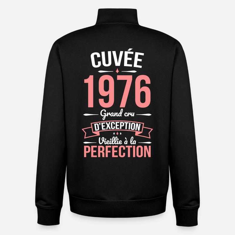 1976 – Perfekt gereift - Unisex Organic Zip Sweatshirt von Stanley/Stella - Schwarz
