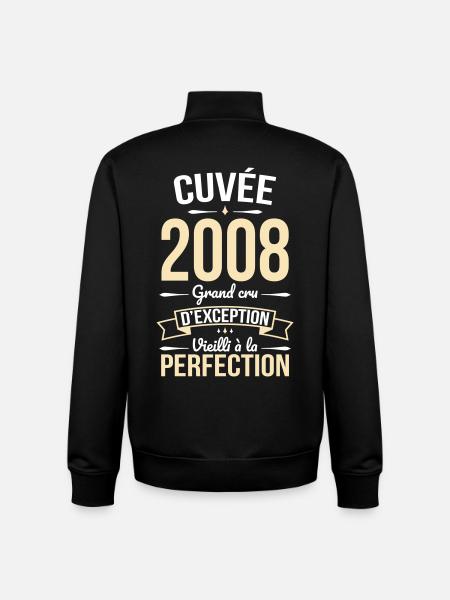 2008 – Perfekt gereift - Unisex Organic Zip Sweatshirt von Stanley/Stella - Schwarz