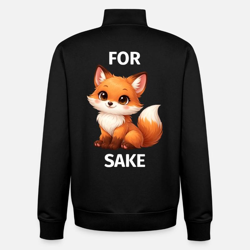 For Fox's Sake - Unisex Organic Zip Sweatshirt by Stanley/Stella - black