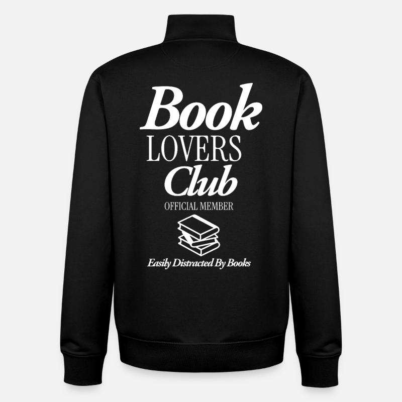 Book Lovers Club - Unisex Organic Zip Sweatshirt von Stanley/Stella - Schwarz