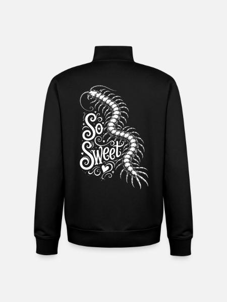 Scolopender motif - Unisex Organic Zip Sweatshirt by Stanley/Stella - black