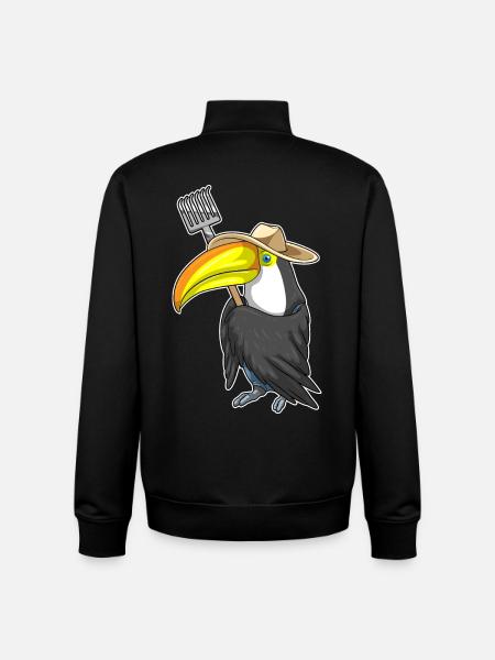 Toucan Farmer Harke Farm - Unisex Organic Zip Sweatshirt by Stanley/Stella - black