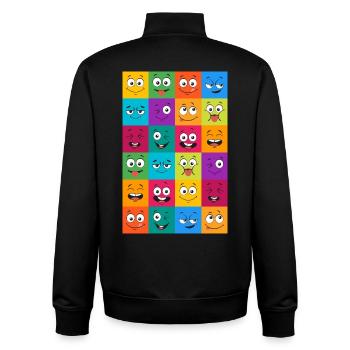 Motivation - Sweat zippé unisexe en coton bio Stanley/Stella - noir - Dos - AI Model Male 185 light (185cm)
