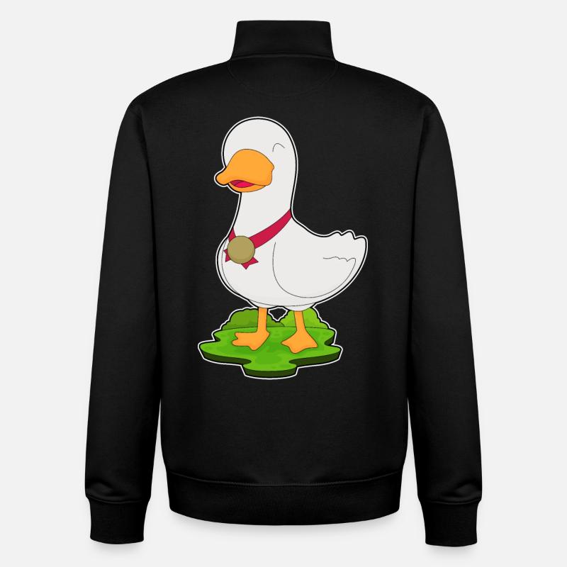 Médaille du canard - Sweat zippé unisexe en coton bio Stanley/Stella - noir