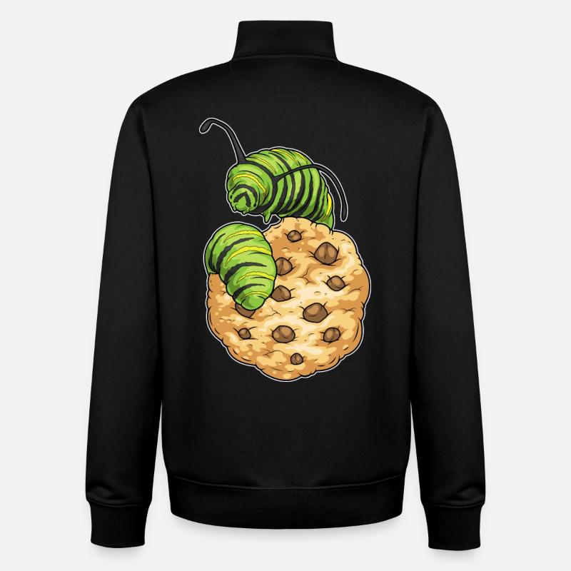 Biscuit chenille - Sweat zippé unisexe en coton bio Stanley/Stella - noir