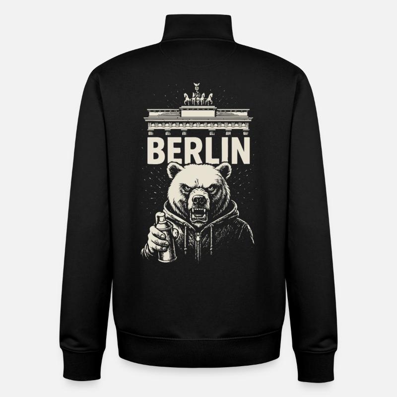 Berlin Rebell - Unisex Organic Zip Sweatshirt von Stanley/Stella - Schwarz