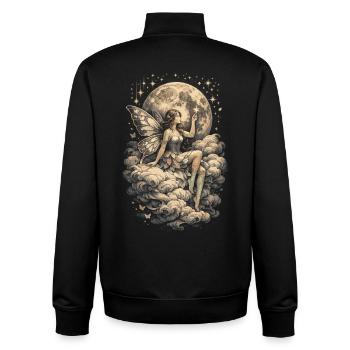 Gothique de fées du noyau des fées - Sweat zippé unisexe en coton bio Stanley/Stella - noir - Dos - AI Model Male 185 light (185cm)