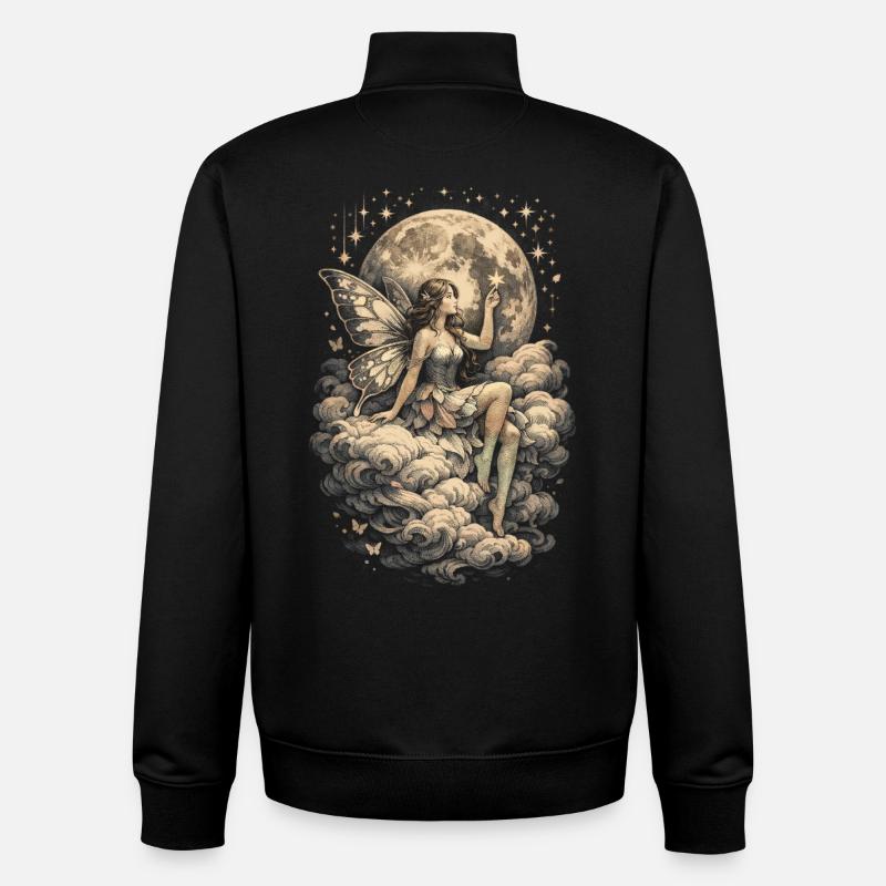 Fairycore Fee Gotisch - Unisex Organic Zip Sweatshirt von Stanley/Stella - Schwarz