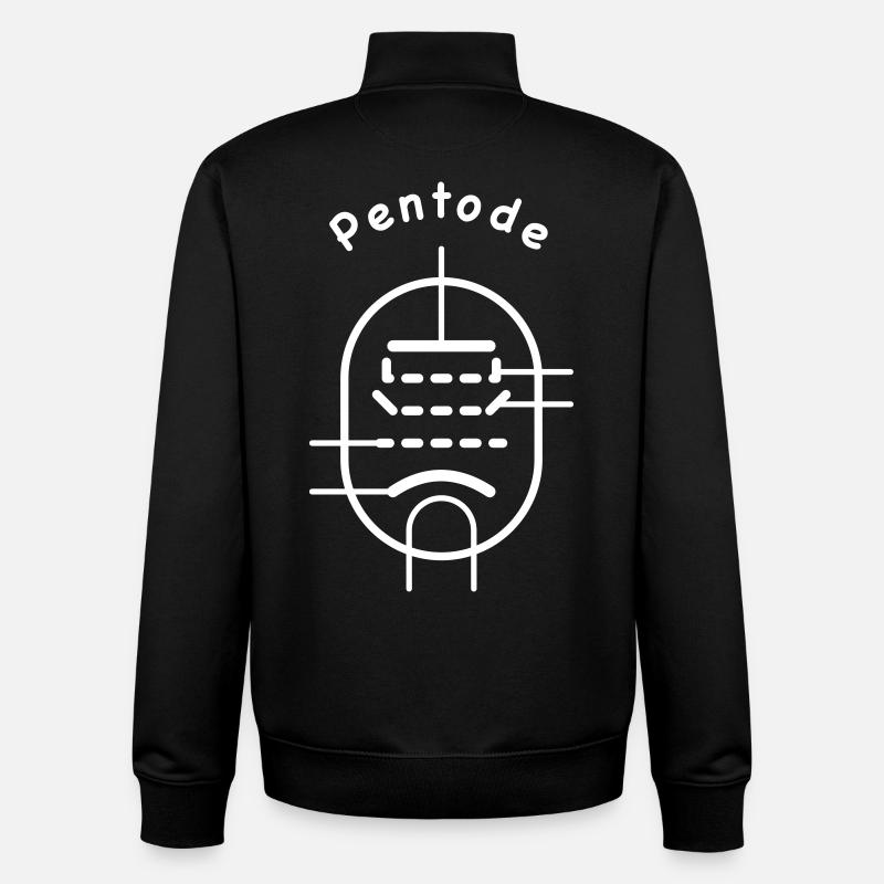 Vacuum Tube Symbol Pentode - Unisex Organic Zip Sweatshirt by Stanley/Stella - black