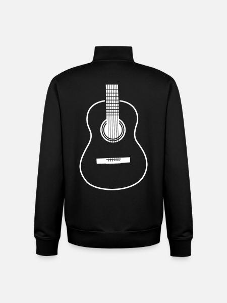 Guitar Sketch - Unisex Organic Zip Sweatshirt by Stanley/Stella - black