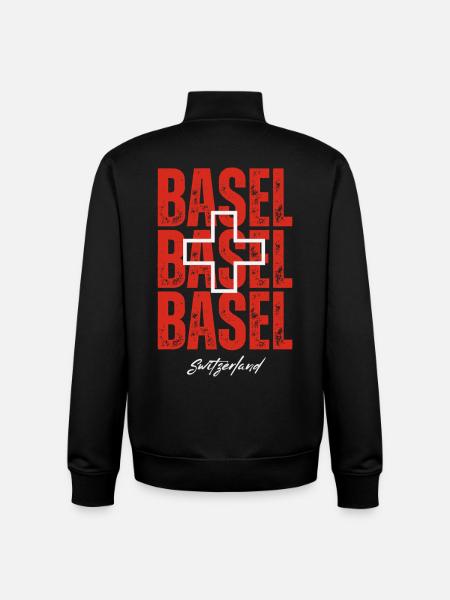 Basel Switzerland, a souvenir of Basel - Unisex Organic Zip Sweatshirt by Stanley/Stella - black