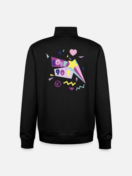love_90s - Unisex Organic Zip Sweatshirt von Stanley/Stella - Schwarz