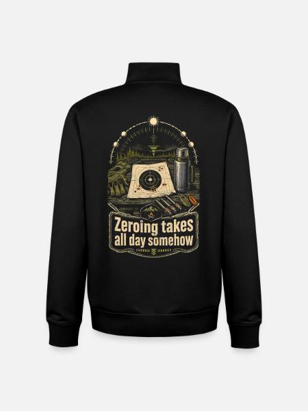 Crossbow Crossbowman Zeroing Takes All Day - Unisex Organic Zip Sweatshirt by Stanley/Stella - black