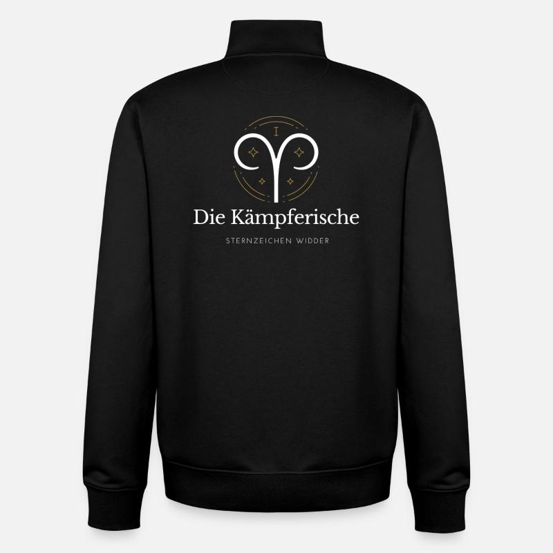 Widder Sternzeichen Logo Widder - Unisex Organic Zip Sweatshirt von Stanley/Stella - Schwarz