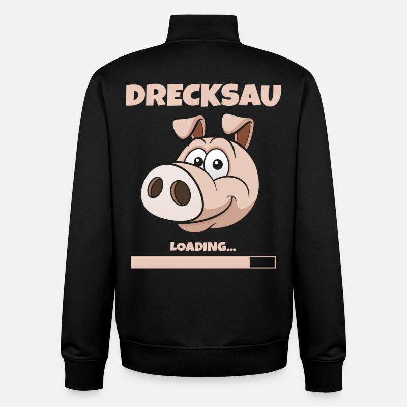Drecksau - Unisex Organic Zip Sweatshirt von Stanley/Stella - Schwarz
