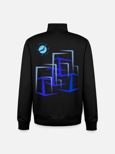 Building Apartment Houses - Unisex Organic Zip Sweatshirt by Stanley/Stella - black