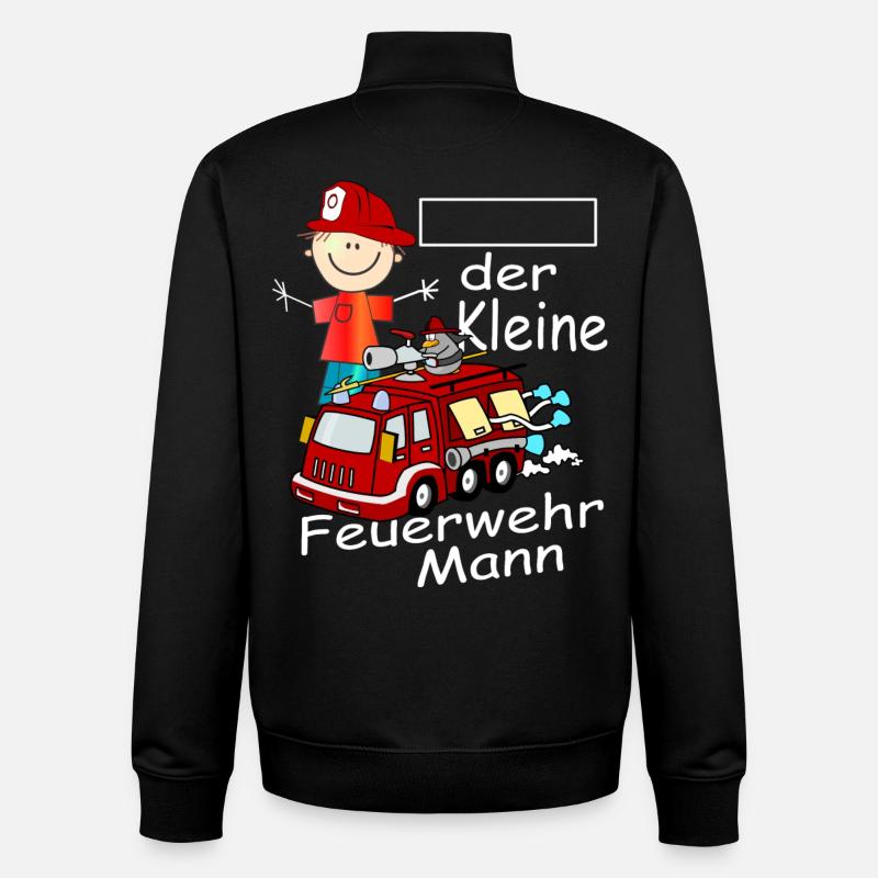 Kleine Feuerwehrmann - Unisex Organic Zip Sweatshirt von Stanley/Stella - Schwarz