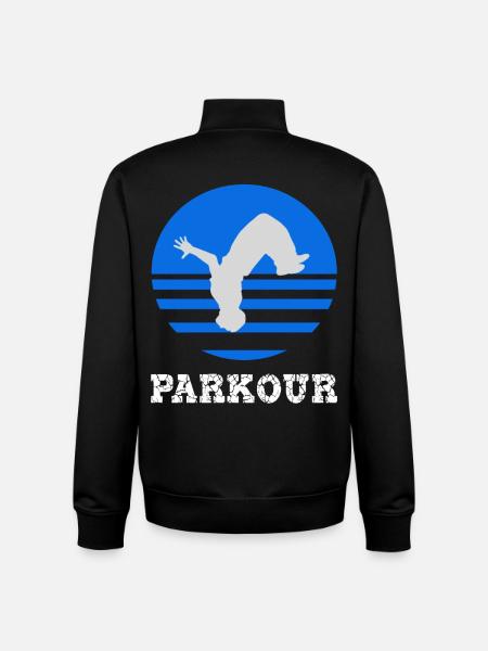 parkour - Unisex Organic Zip Sweatshirt by Stanley/Stella - black