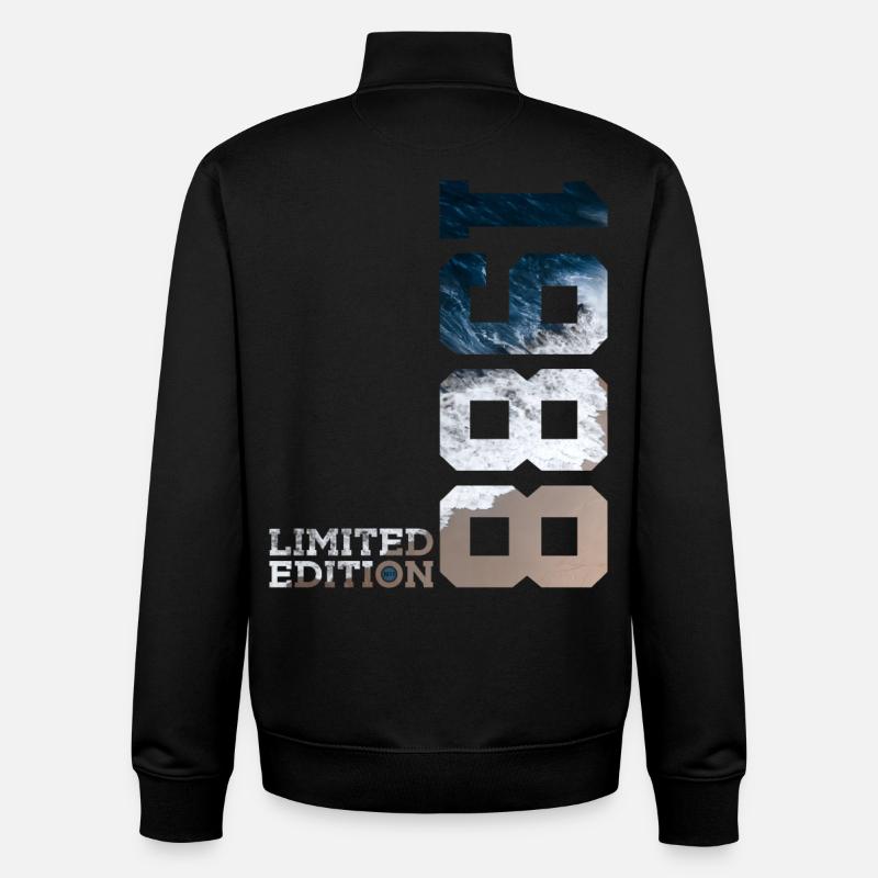 38TH BIRTHDAY LIMITED EDITION 1988 - Unisex Organic Zip Sweatshirt by Stanley/Stella - black