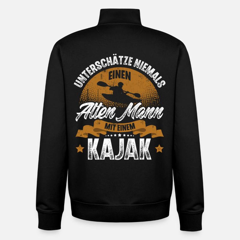 Kajak Kajakfahrer Kajaker - Unisex Organic Zip Sweatshirt von Stanley/Stella - Schwarz