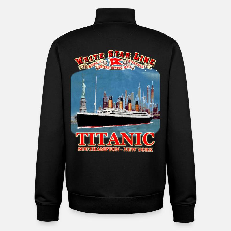 TITANIC Kreation Louis RUNEMBERG © Adagp - Unisex Organic Zip Sweatshirt von Stanley/Stella - Schwarz