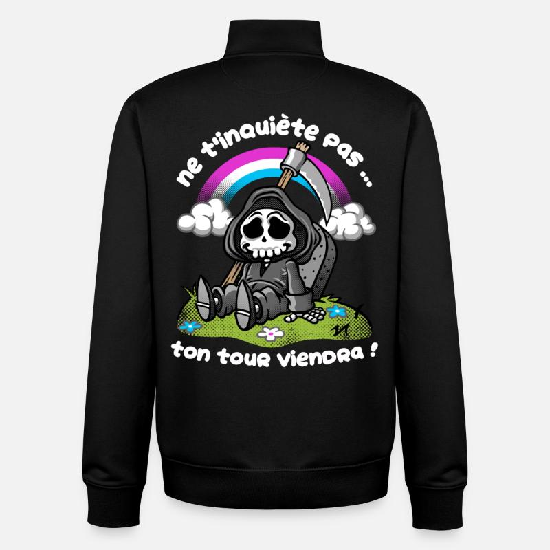 Sarcastique - Sweat zippé unisexe en coton bio Stanley/Stella - noir