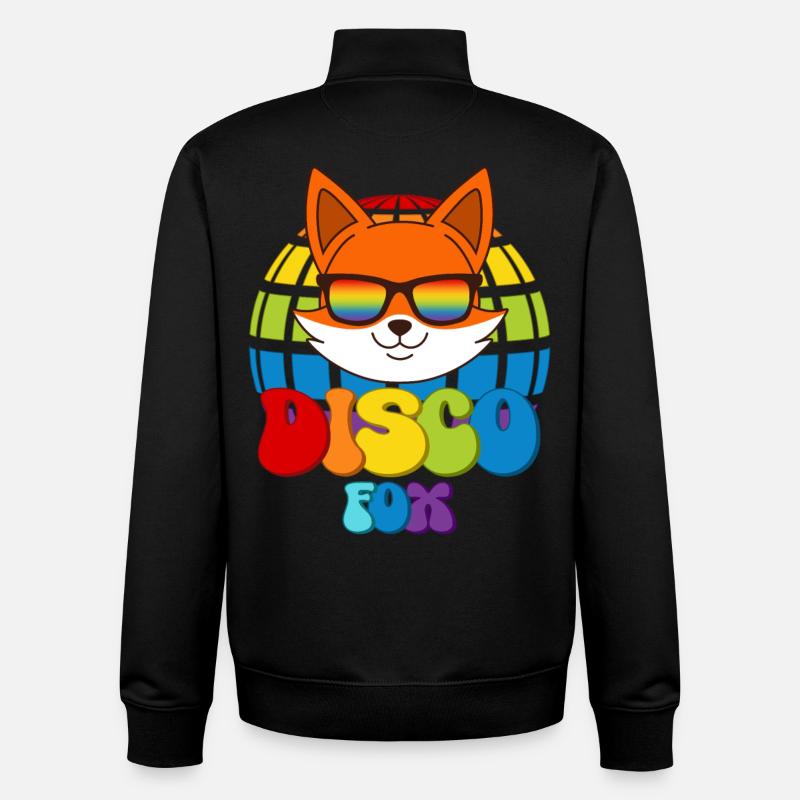 Disco Fox Discokugel Fuchs Sonnenbrille Discofox - Unisex Organic Zip Sweatshirt von Stanley/Stella - Schwarz