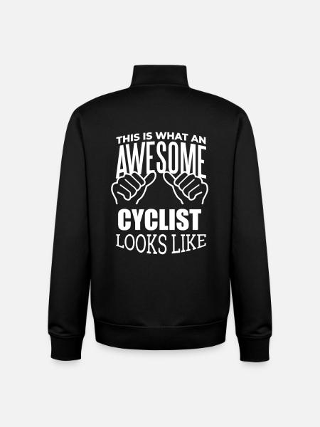 Cyclisme Cyclisme Cyclisme - Sweat zippé unisexe en coton bio Stanley/Stella - noir
