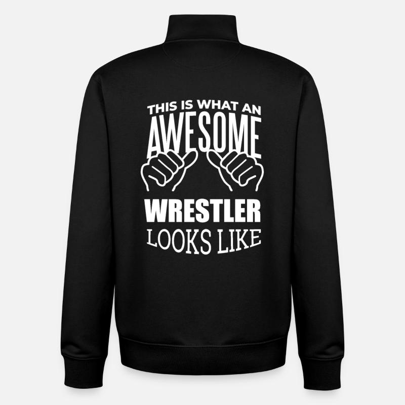 Wrestling - Unisex Organic Zip Sweatshirt by Stanley/Stella - black