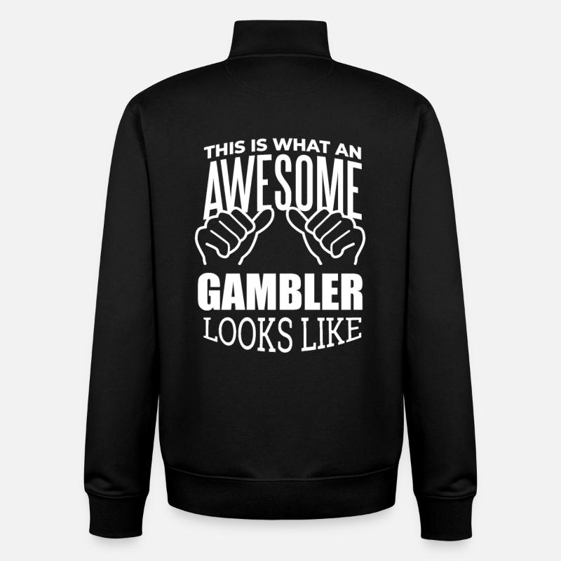 Gambling - Unisex Organic Zip Sweatshirt by Stanley/Stella - black