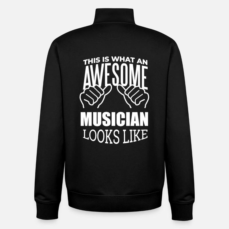 Musician - Unisex Organic Zip Sweatshirt by Stanley/Stella - black